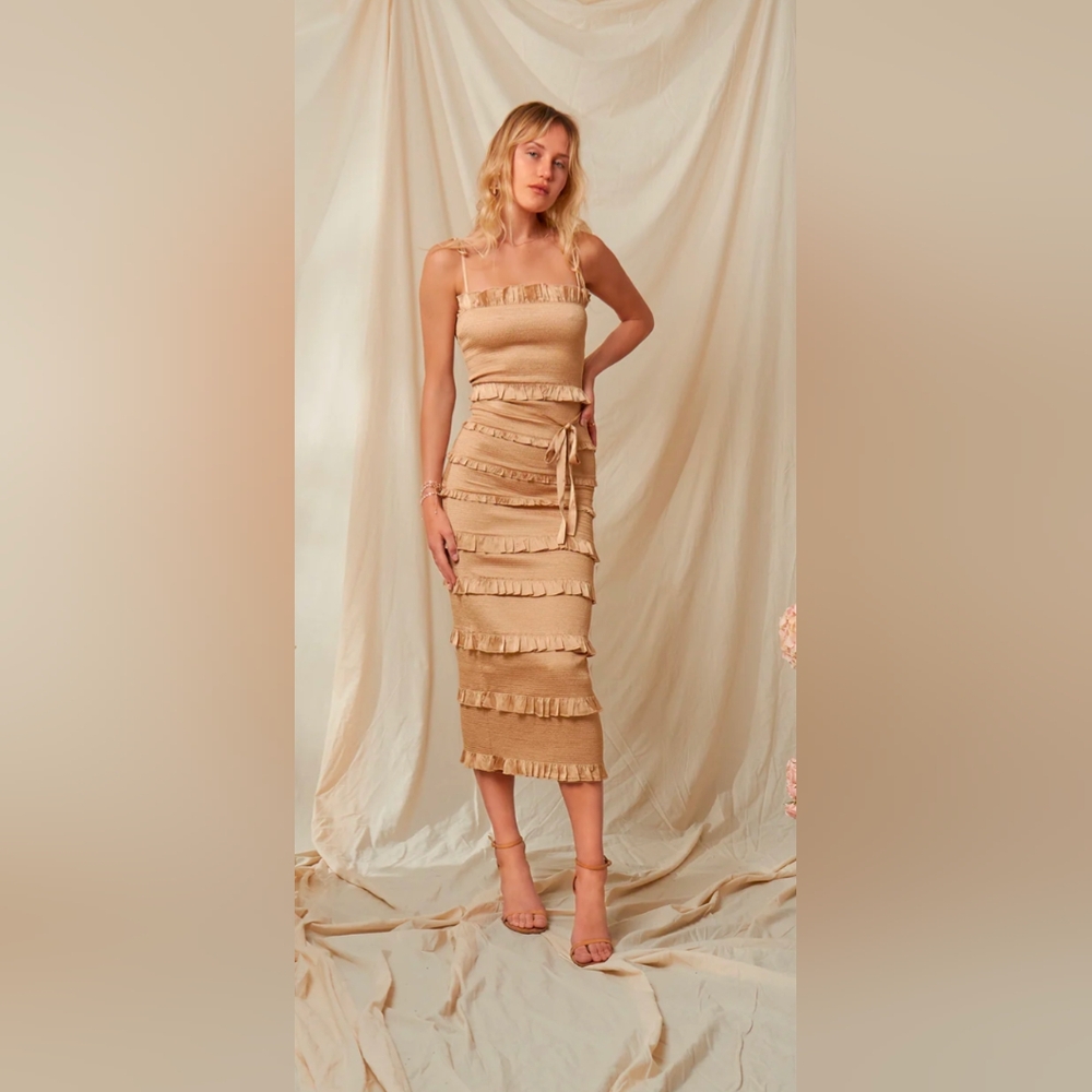 V Chapman Lily Dress Warm Sand